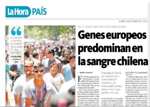 Genes europeos sangre chilena