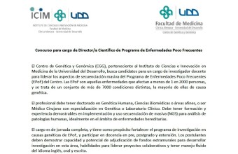 Concurso para cargo de Director/a Científico de Programa de Enfermedades Poco Frecuentes