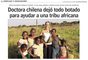 Doctora chilena dejó todo botado para ayudar ana tribu africana - 8 de diciembre 2014