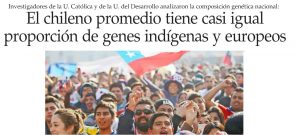 El chileno promedio tiene casi igual proporción de genes indígenas y europeos - El Mercurio 18 de marzo 2015
