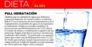 Full Hidratación - Revista Womens Health - 09 de enero 2015
