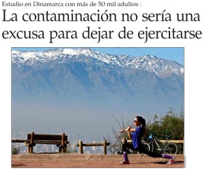 La contaminación no sería una excusa para dejar de ejercitarse - El Mercurio 31 de marzo 2015