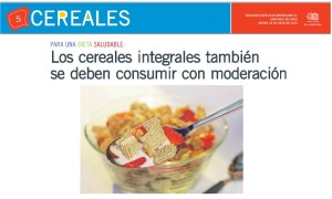 Los cereales integrales también se deben consumir con moderación - Edición Especial El Mercurio 10 de julio 2014
