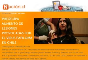 Preocupa aumento de lesiones provocadas por virus de papiloma en Chile - La Nacion.cl 20 de abril 2014