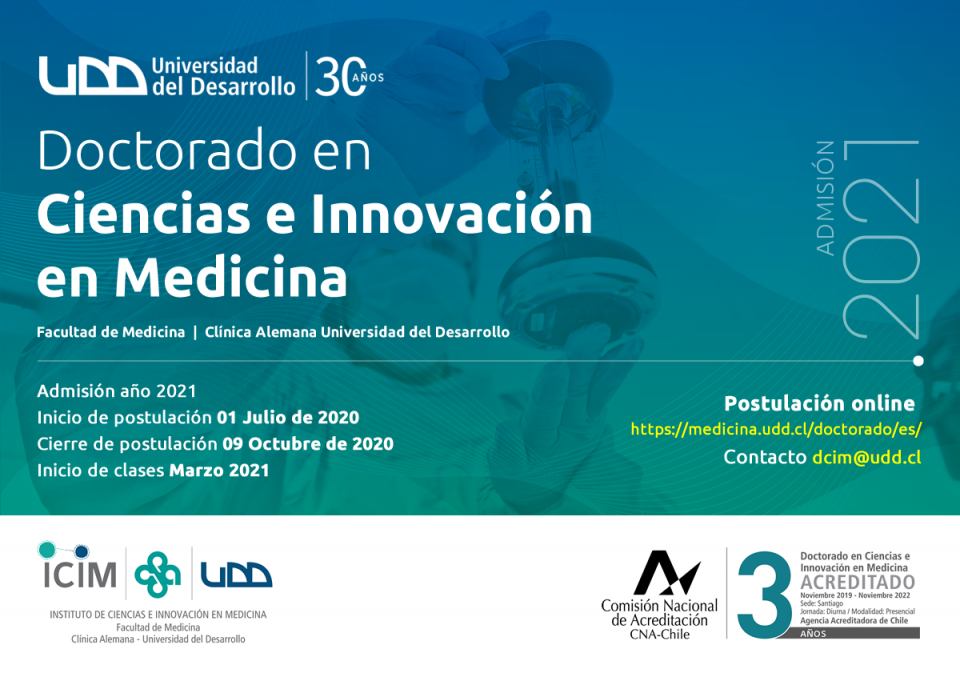 Doctorado En Ciencias E Innovación En Medicina Abre Sus Postulaciones Para El Año 2021